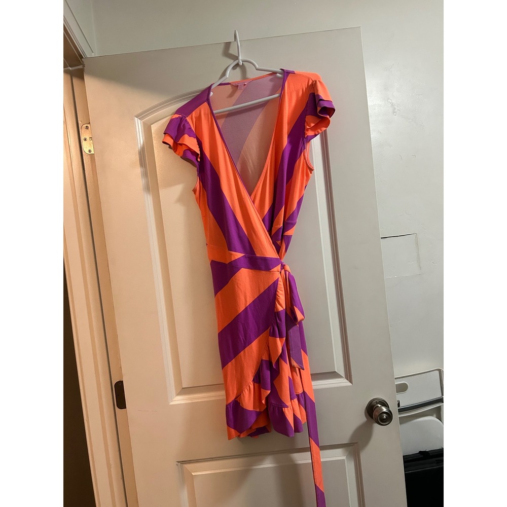 Lilly Pulitzer Adriel Always A Party Dress Short‎ Sleeve Wrap size L
